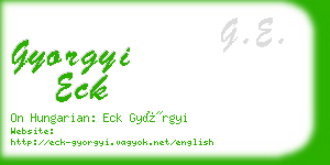 gyorgyi eck business card